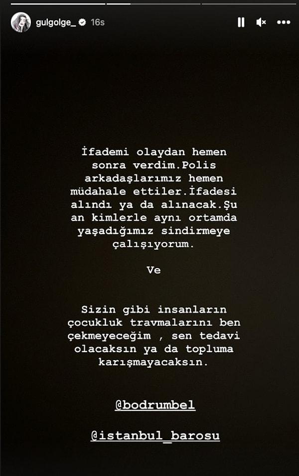 Paylaşımında Bodrum Belediyesi ve İstanbul Adliyesi’ni etiketleyen ünlü isim açıklamalarına şöyle devam etti: