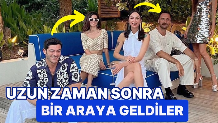 Eski Sevgililer Hep Beraber: Nesrin Cavadzade, Burak Deniz, Birce Akalay ve Fırat Çelik'in Pozu Çok Konuşuldu