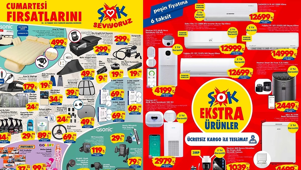 ŞOK'a Oto Aksesuarları Geliyor! 22 Temmuz 2023 ŞOK Aktüel Ürünler Kataloğu