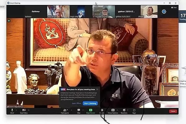 Ekrem İmamoğlu ve CHP'nin üs düzey isimlerinin katıldığı Zoom toplantısı