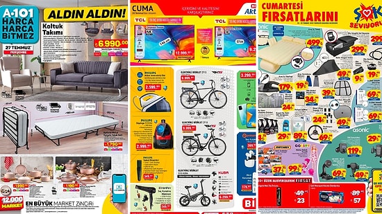 İndirim Günleri Başlıyor! 22 - 28 Temmuz Haftasında A101, BİM ve ŞOK Aktüel Ürünler Listesinde Ne Var?