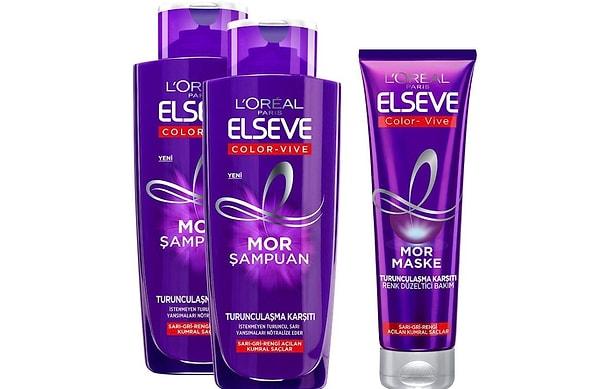 10. L'Oréal Paris Elseve Mor Şampuan ve Bakım