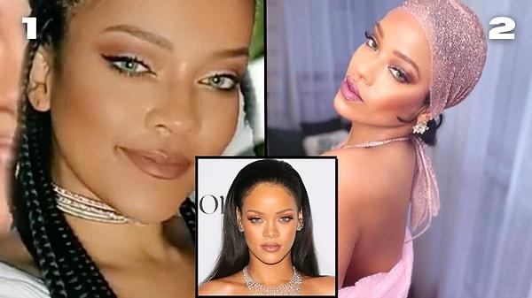 7. Bir zamanlar hepimizin ağzını yeteneği ve güzelliğiyle açık bırakan şimdiyse iki çocuk annesi Rihanna'ya kim daha çok benziyor?