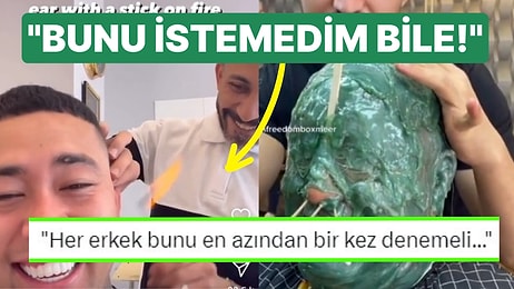 Ülkemizde Rastgele Bir Berberde Yaşadığı Değişik ve Komik Bakım Sürecini Gösteren Yabancı Adam Güldürdü