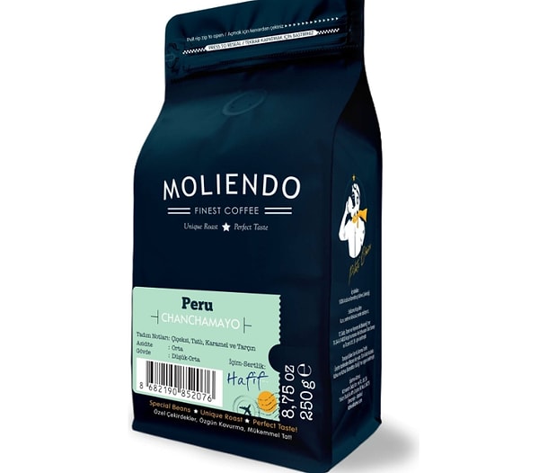 9. Moliendo Peru Chanchamayo Yöresel Çekirdek Kahve 250 gr