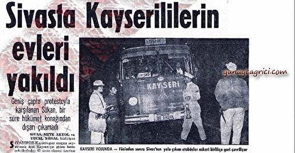 Karşılaşma bitti ama olaylar bitmedi. Canlarını kurtarıp kendilerini stat dışına atan Sivas taraftarları, stat çevresine park edilmiş 60 kadar Kayseri plakalı arabayı ve durdurdukları Kayseri plakalı araçları da ateşe verdi.