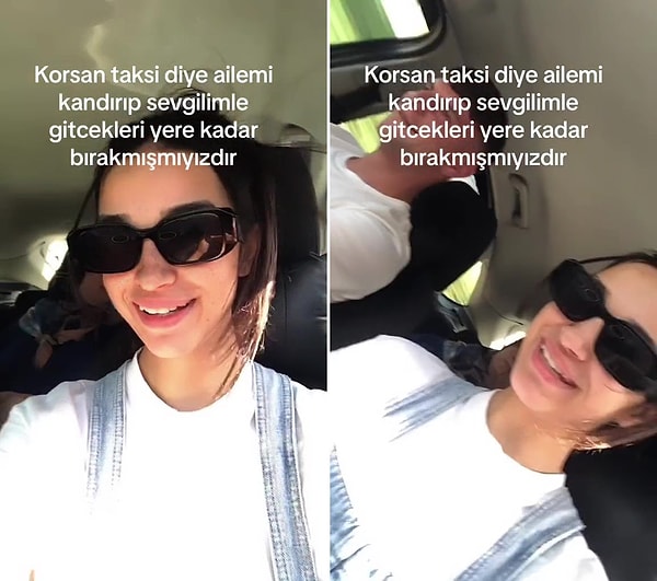 Zeynep o videosunda, sevgilisini ailesine korsan taksici olarak tanıttığını ve birlikte ailesini gidecekleri yere kadar bıraktıklarını belirtti.