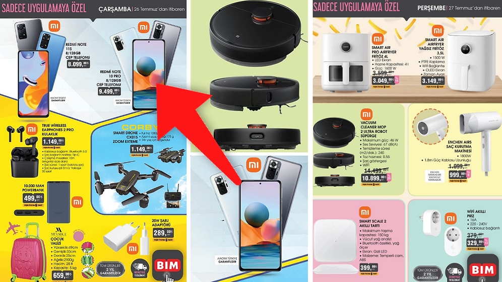 Xiaomi Ürünleri BİM'de! Uygulamaya Özel BİM Aktüel Ürünler Kataloğu