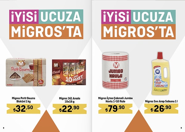 Migros İçten Çekmeli Jumbo Havlu 79,90 TL