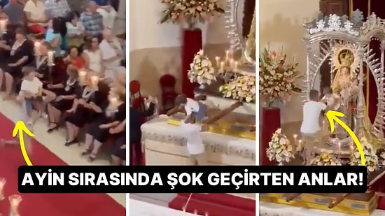 Ayin Sırasında Çocuğunu Koşarak Hz. İsa'nın Yerine Koyan Adam İnfial Yarattı!