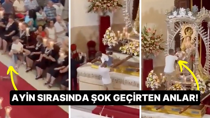 Ayin Sırasında Çocuğunu Koşarak Hz. İsa'nın Yerine Koyan Adam İnfial Yarattı!