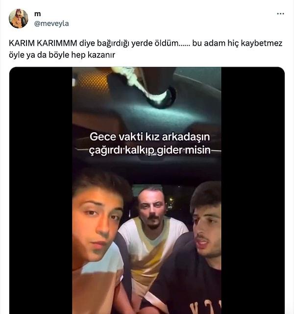 TikTok'ta arkadaşlarıyla araba sohbetlerini kayda alan ve paylaşan Berat İbrahim Kaya isimli kullanıcının "Karım da karım" dediği video viral oldu.