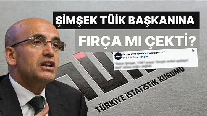 Mehmet Şimşek, TÜİK Başkanı Erhan Çetinkaya'yı 'Fırçaladı' İddiaları Sonrası Açıklama Geldi