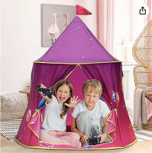 Çocukların en sevdiği oyun alanlarından birisi olan çadırlar! Çocuklarınız bu renkli iç ve dış mekanda kullanabilecekleri çadıra bayılacak.