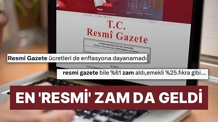 En 'Resmi' Zam: Resmi Gazete'ye de Zam Geldi