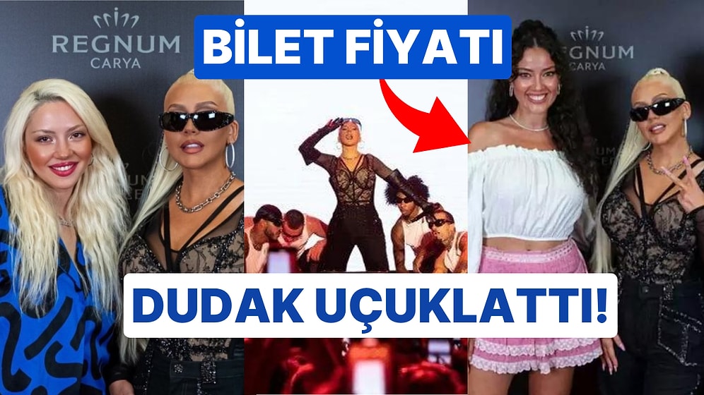Dünyaca Ünlü Şarkıcı Christina Aguilera Antalya'da Konser Verdi, Ünlü İsimler Akın Etti