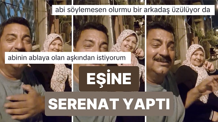 Eşine Sokak Ortasında Serenat Yapan Adamın Videosu İzleyenlerin Kalbini Eritti