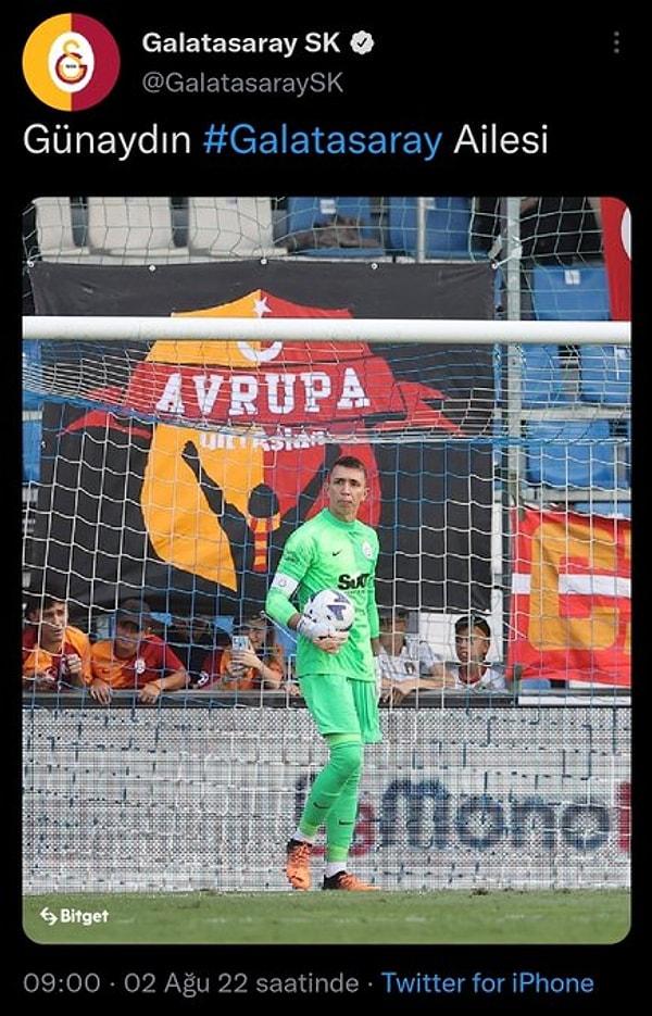 Galatasaray, geçtiğimiz yıl Uruguaylı Lucas Torreira’nın transferi öncesi vatandaşı Muslera’nın fotoğrafını paylaşmıştı.