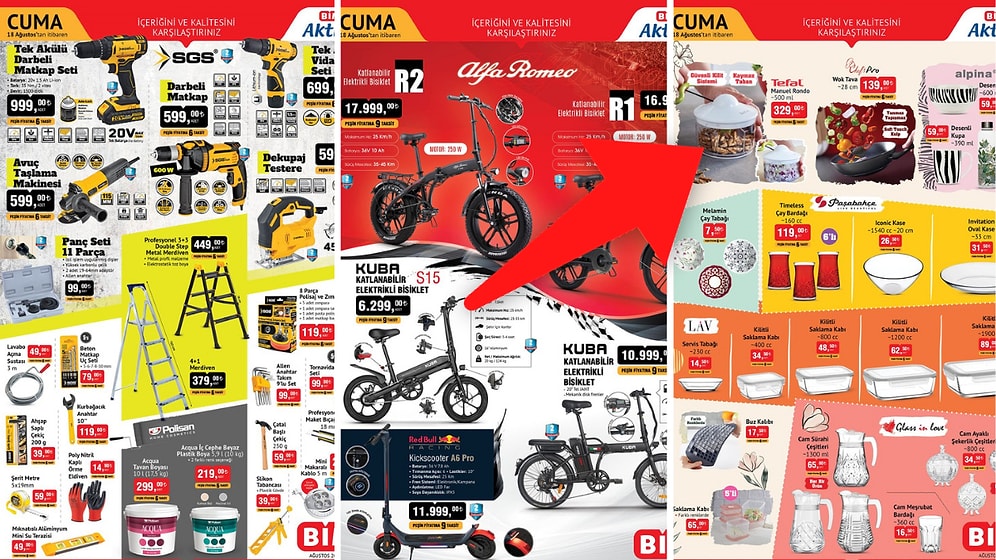 BİM'e Yapı Malzemeleri Geliyor! 15 - 18 Ağustos 2023 BİM Aktüel Ürünler İndirim Kataloğu