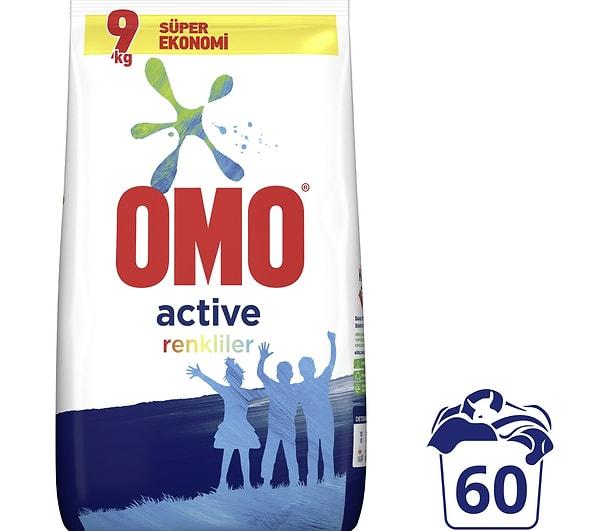 Omo Active Fresh Toz Çamaşır Deterjanı Renkliler İçin En Zorlu Lekeleri İlk Yıkamada Çıkarır 9 Kg 60 Yıkama