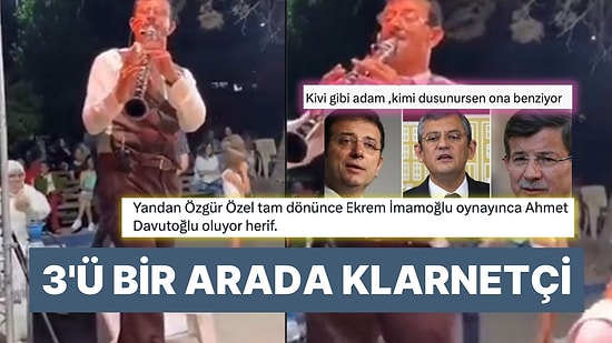 Biraz İmamoğlu Biraz Davutoğlu Azcık Özgür Özel: 3'ü Bir Arada Klarnetçi Sosyal Medyada Gündem Oldu