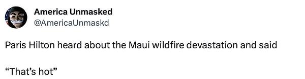 "Paris Hilton Maui'deki orman yangını felaketini duydu ve şunları söyledi: "Çok sıcak.""
