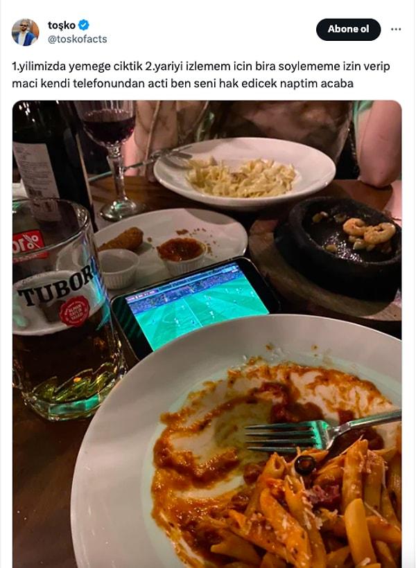 Hatırlarsanız geçtiğimiz günlerde yemeğe çıktıkları esnada kız arkadaşının maç izlemesine izin vermesi viral olmuştu.
