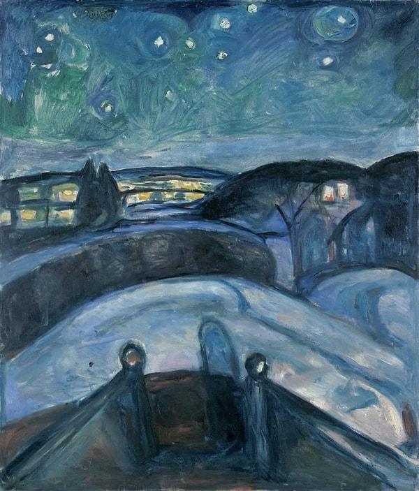 5. Yıldızlı Gece, Edvard Munch, 1922/1924