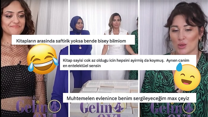 Gelin Evi Programında Yarışmacının 'Çeyizim' Diye Yatağa Serdiği Kitaplar "Bu da Artık Şov" Dedirtti