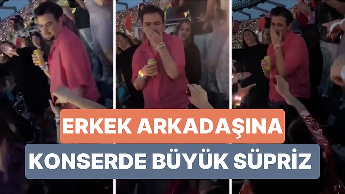 Bir Kadın Katıldıkları Konserde Erkek Arkadaşına Dizlerinin Üzerine Çökerek Evlenme Teklif Etti