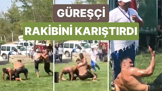 Bir Yağlı Güreş Müsabakasında Güreşçi Rakibini Karıştırınca Ortaya Güldüren Görüntüler Çıktı