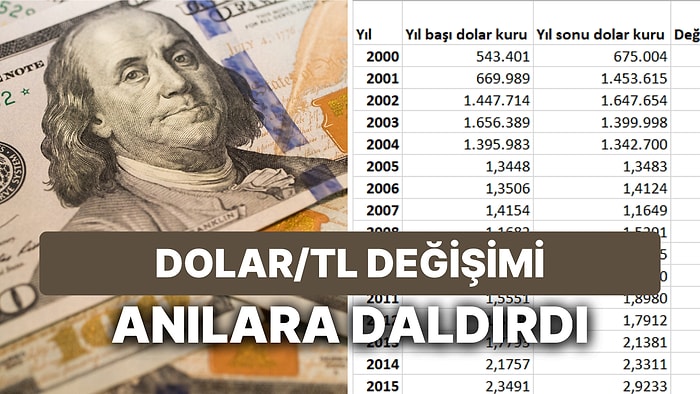 TL'nin Dolar Karşısında Yıllar İçindeki Değişimi Yorumlarda Gözleri Yaşarttı