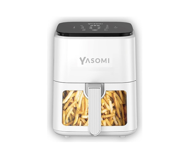 Yasomi Y35 Beyaz Camlı Airfryer 1350 W 3,5 Litre Fritöz (Yasomi Türkiye Garantili)