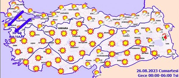 Güneydoğu Anadolu Bölgesi'nde sıcaklıklar mevsim normallerinde seyredecek.