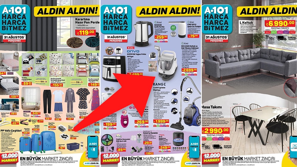 A101'e Koltuk ve Halı Yıkama Makinesi Geliyor! 31 Ağustos 2023 A101 Aldın Aldın Kataloğu