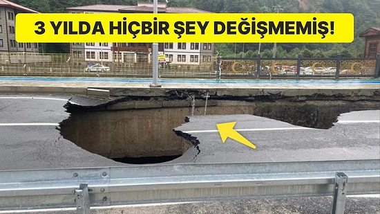 3 Yıl Önce de Olmuştu: Rize’de Aşırı Yağış Sonrası Yol Çöktü