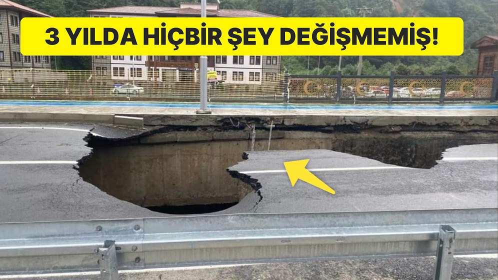 3 Yıl Önce de Olmuştu: Rize’de Aşırı Yağış Sonrası Yol Çöktü