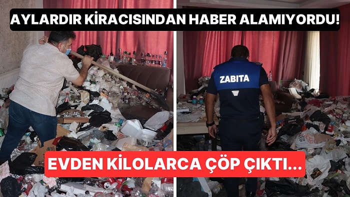 Kiracının Terk Ettiği Ev Hayrete Düşürdü: Diz Boyuna Gelen Çöp Yığınları Çıktı!