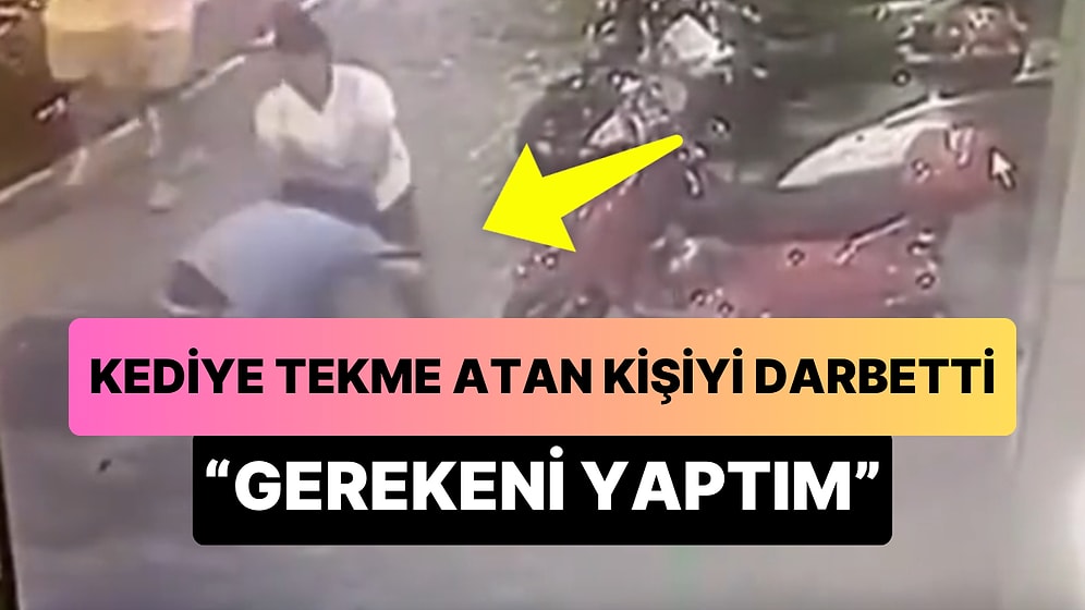 Kediye Tekme Atan Kişiyi Tekme Tokat Döven Adam: 'Gerekeni Yaptım'