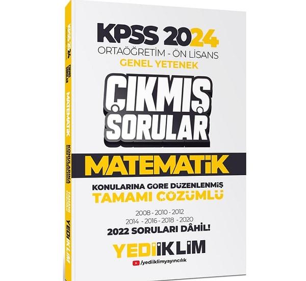 5. Yediiklim Yayınları KPSS 2024 Ortaöğretim-Önlisans Matematik Konularına Göre Çıkmış Sorular