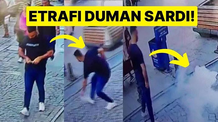 İstanbul'da Yolda Yürürken Elindeki Cep Telefonu Birden Yanan Adam Korkuttu!
