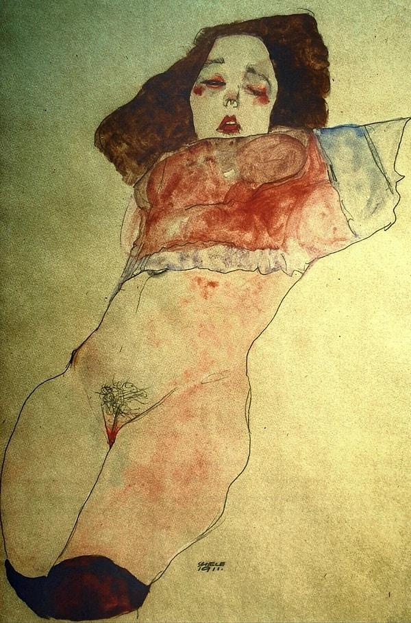 Egon Schiele, genç yaşlarda yetenekli bir ressam olarak ortaya çıktı