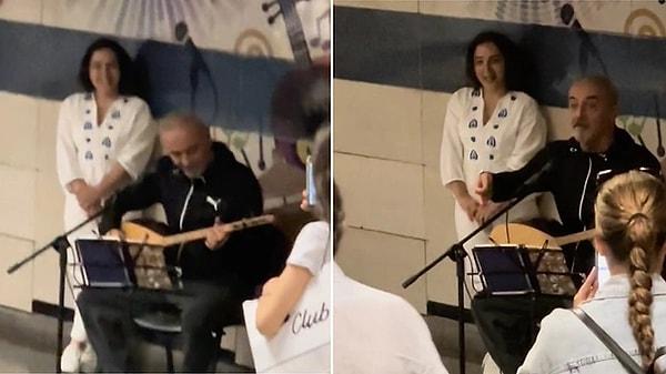 1. Sevilen oyuncu Yılmaz Erdoğan, Levent metrosunda bir müzisyene eşlik ederek sesiyle büyüledi.