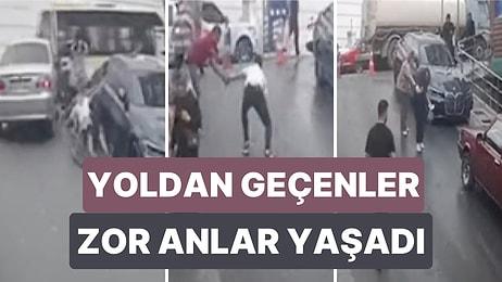 Arnavutköy’de Bir Dönerci Sızan Yağları Dükkanın Önüne Boşaltınca Yoldan Geçenler Zor Anlar Yaşadı