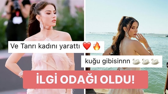 Özge Gürel Venedik Film Festivali'nde İddialı Tarzı ve Güzelliğiyle Adeta Göz Kamaştırdı!