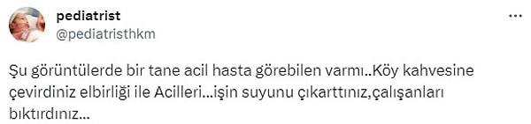 'Hastaların' tavırlarına tepki gösterenler oldu.