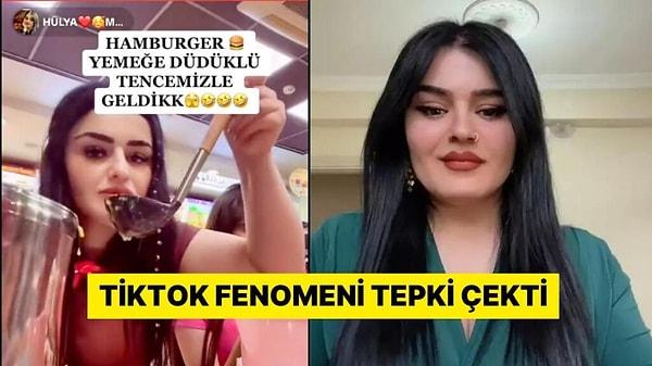1- TikTok fenomeni Hülya Mizgin'in, fast food restoranına düdüklü tencereyle gidip hamburgerinin yanında mercimek çorbasını içtiği anlar çok konuşuldu.