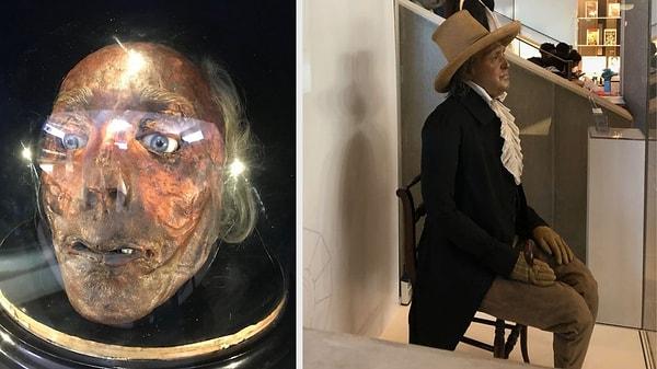 12. Faydacılık adlı düşünce akımının kurucusu olan Jeremy Bentham'ın vücudu ve kafası 1800'lü yıllardan beri korunuyor ve British Collage'da sergileniyor.