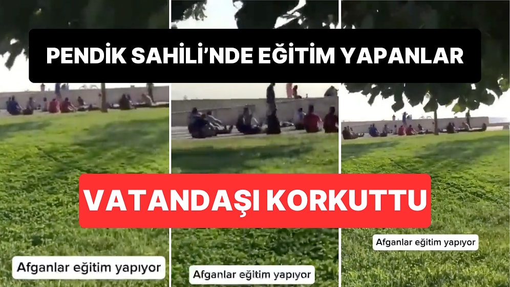 Afganlar Pendik Sahili'nde Eğitim mi Yapıyor? Görüntüler Olay Yarattı!