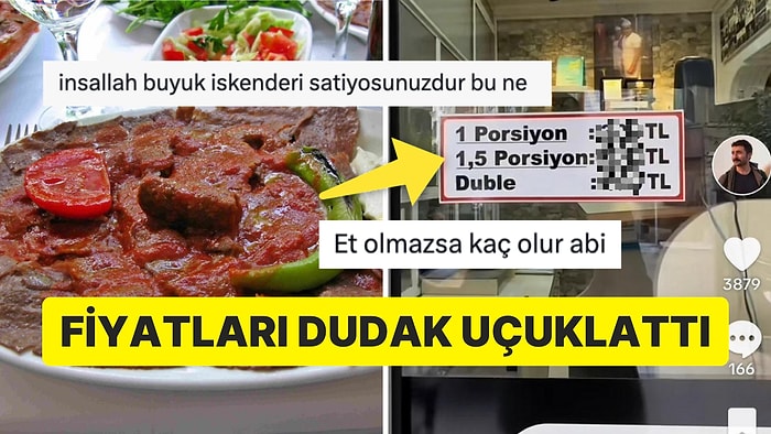 Yine Zam Geldi: Parmak Isırtan Bursa Lezzeti İskenderin 1 Porsiyon Fiyatı Cebinizi Yakacak